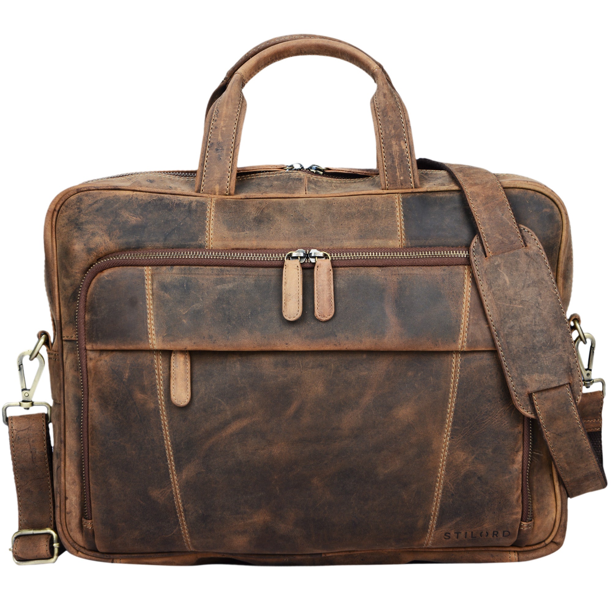 Große Leder Umhängetasche für Herren Damen Vintage Retro