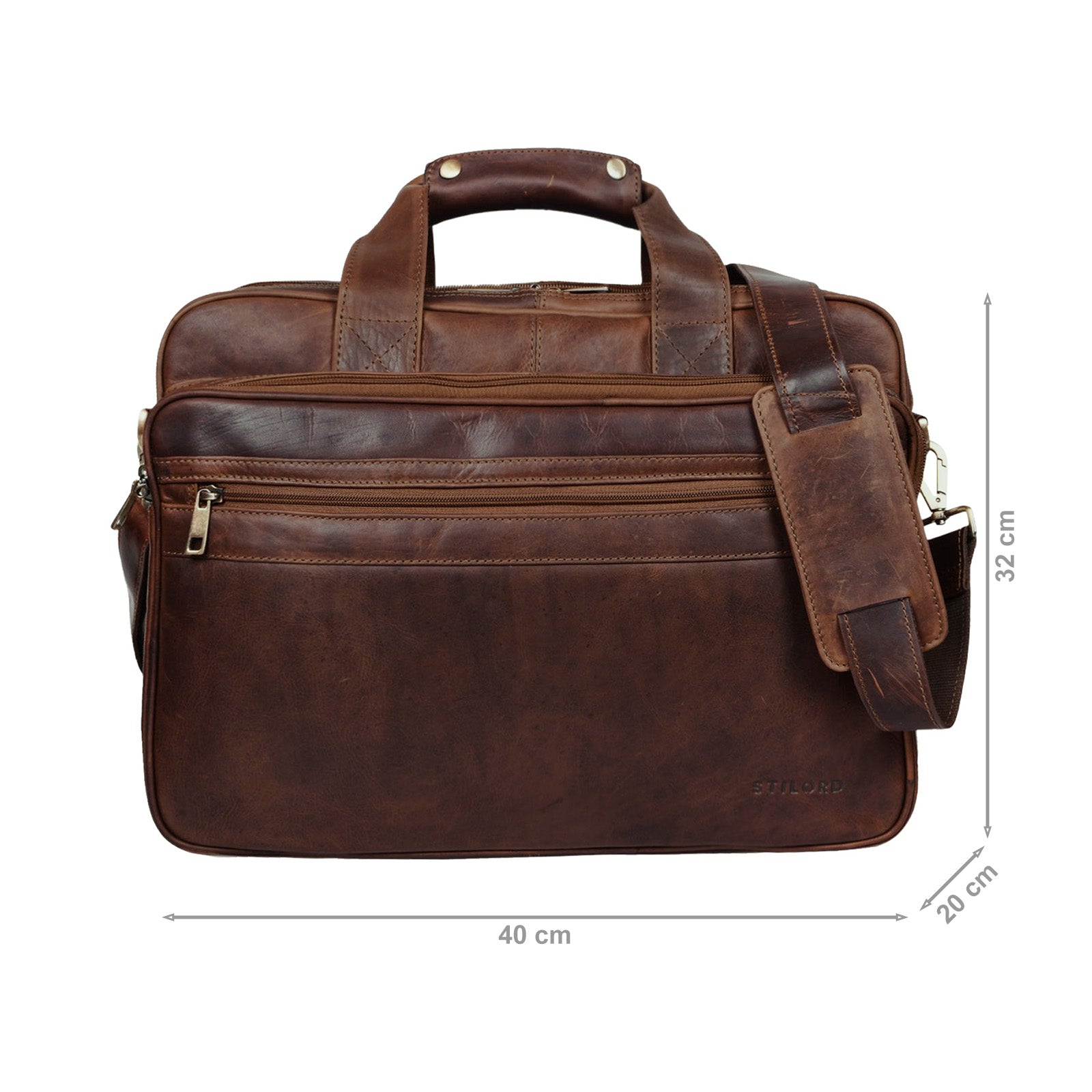 XL Ledertasche für Studium Uni