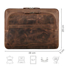 Damen Laptoptasche Leder 14 Zoll braun