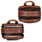 2-in-1 Lederrucksack als Laptoptasche und Dokumententasche