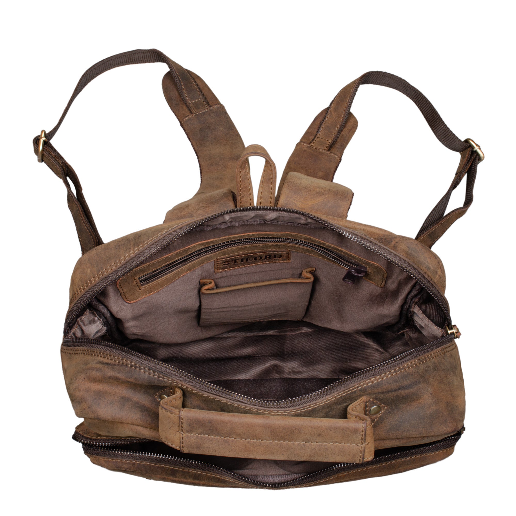 Lederrucksack Uni Vintage groß