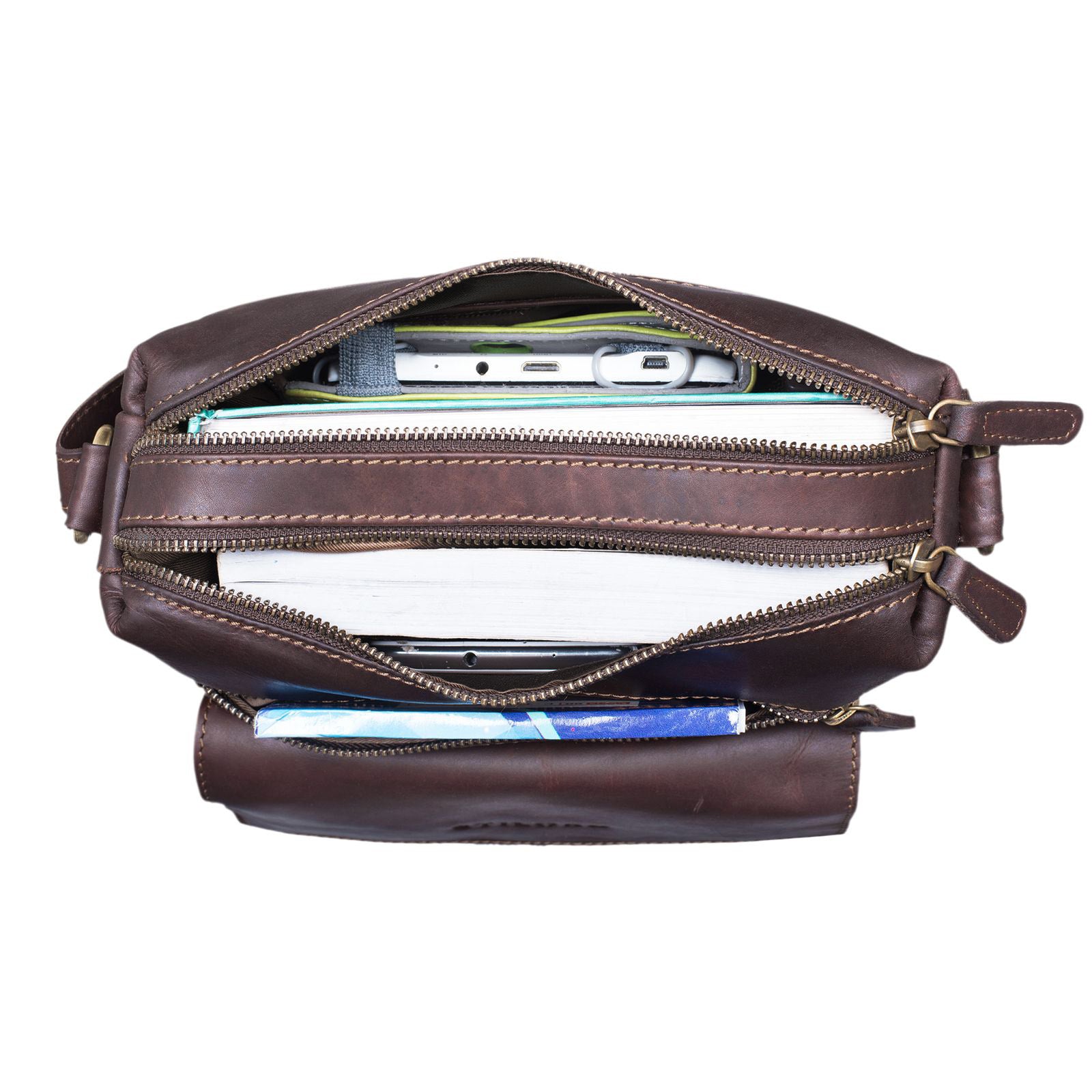 Vintage Tasche für Frauen Echtleder dunkelbraun