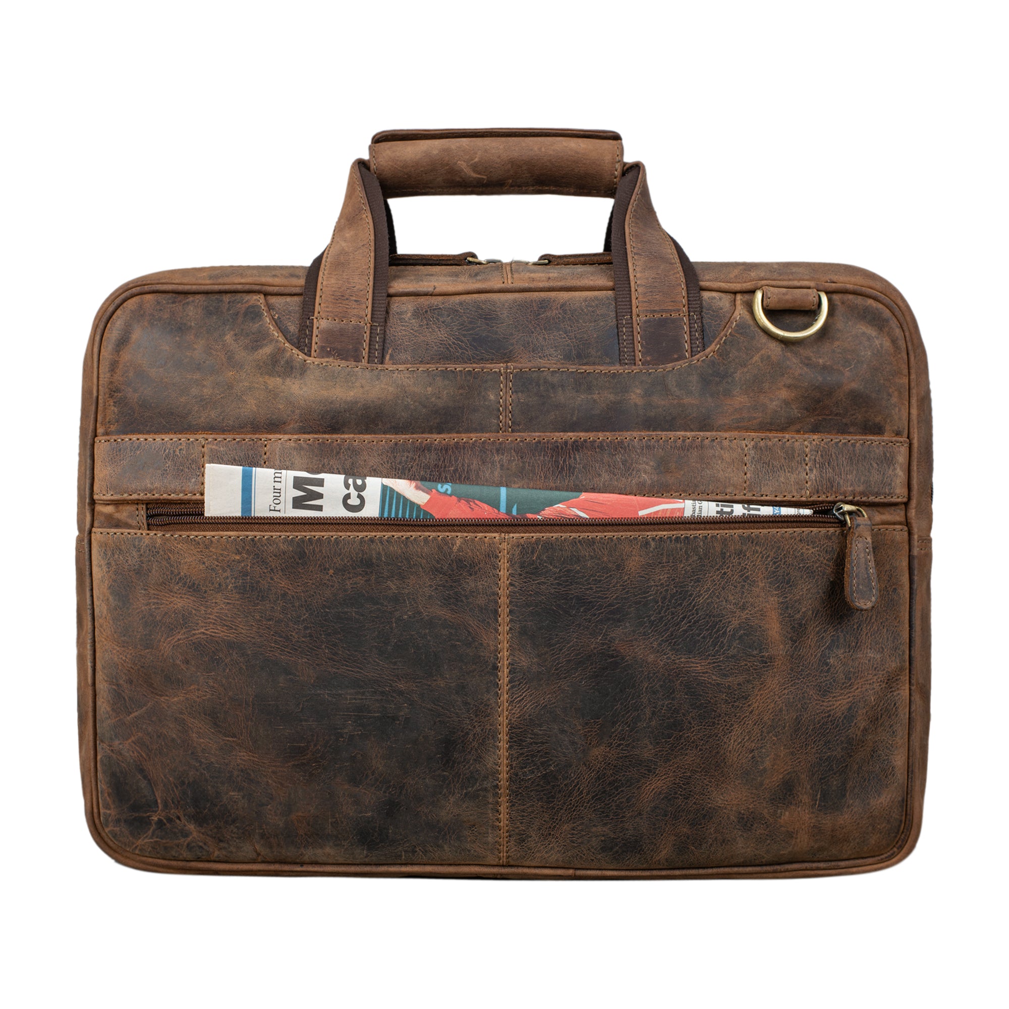 Schultertasche Herren Business braun