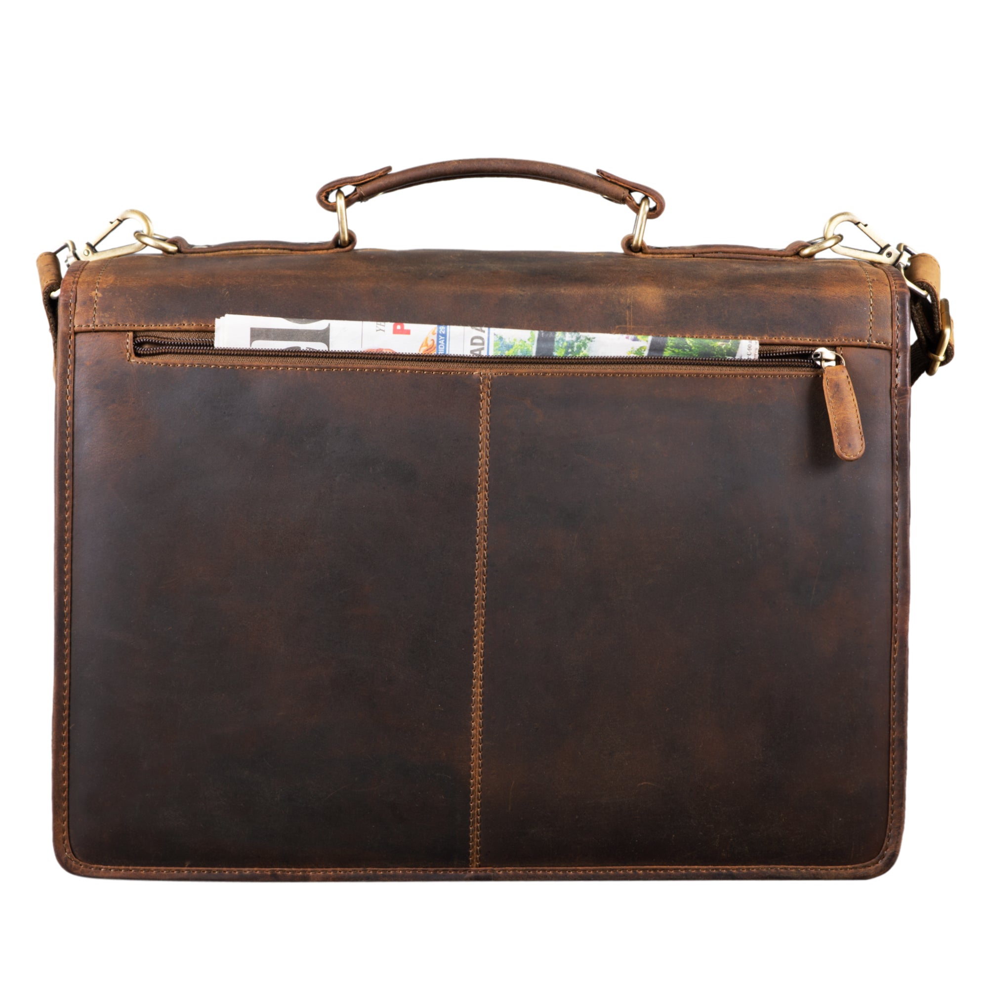 Braune Ledertasche Aktentasche für Damen