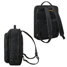 Leder Rucksack mit Trolleyhalterung