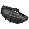schwarze Leder Bauchtasche