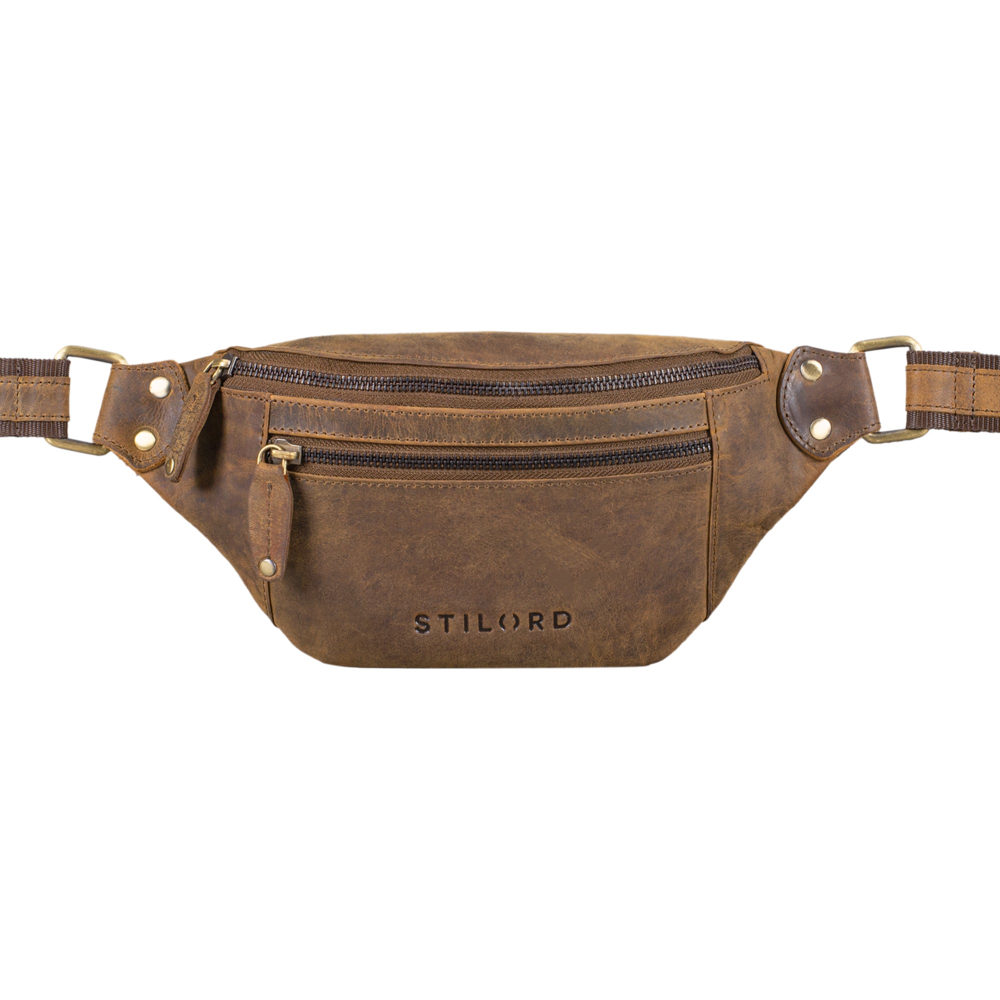 Bauchtasche Herren Leder braun