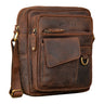 "Ryan" Lille Vintage Læder Skuldertaske Herrer 9 7 Tommer Crossbody
