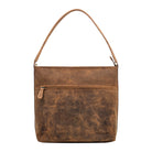 Damen Shopper Tasche braun Leder groß