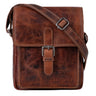 "Martinez" Lille Læder Herrentaske Skuldertaske Vintage Messenger