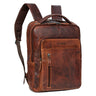 Laptoprucksack 13 Zoll Leder Braun