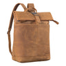 "Hudson" Vintage Rolltop Læder Rygsæk med Laptoprum 13,3"