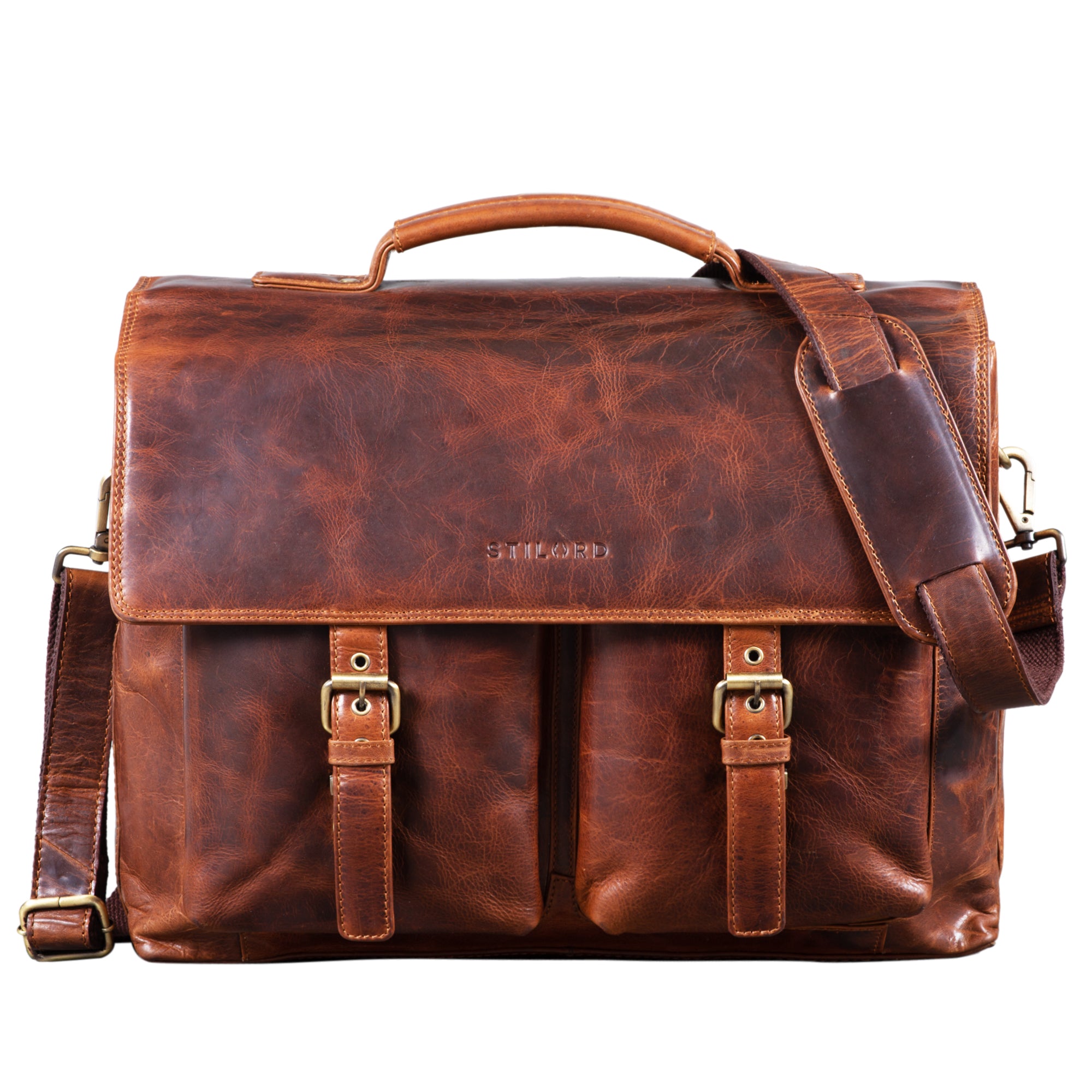 Vintage Leder Bürotasche Herren groß
