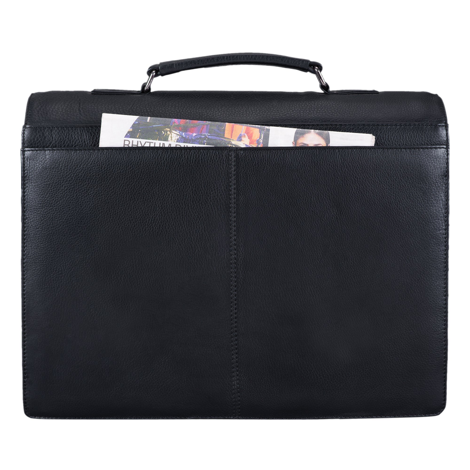 Vintage Businesstasche aus Rindsleder Henkel Gurt schwarz Bürotasche