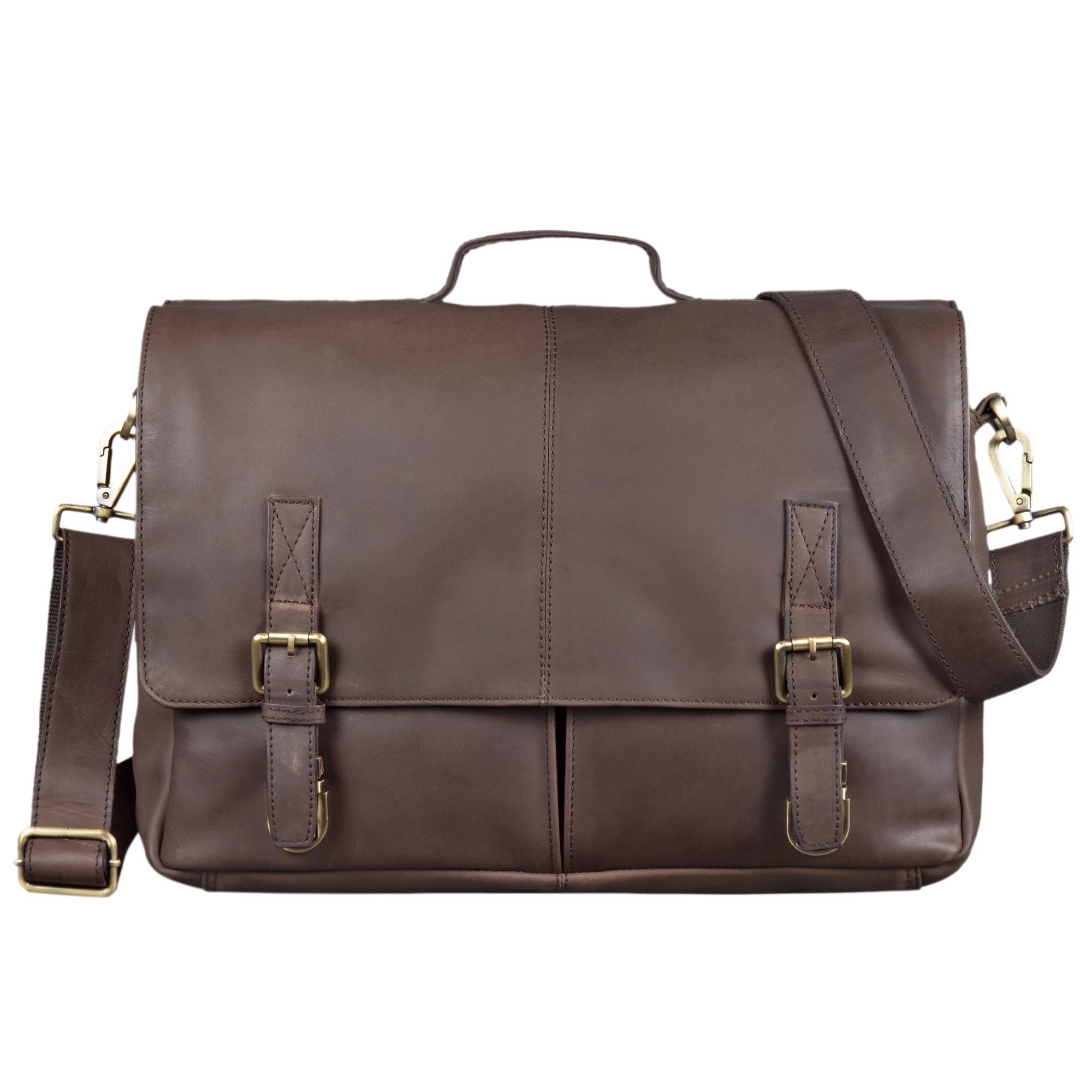 Henkeltasche Leder Retro dunkelbraun
