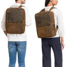 Hellbrauner Business Rucksack 15 6 Zoll Echtleder