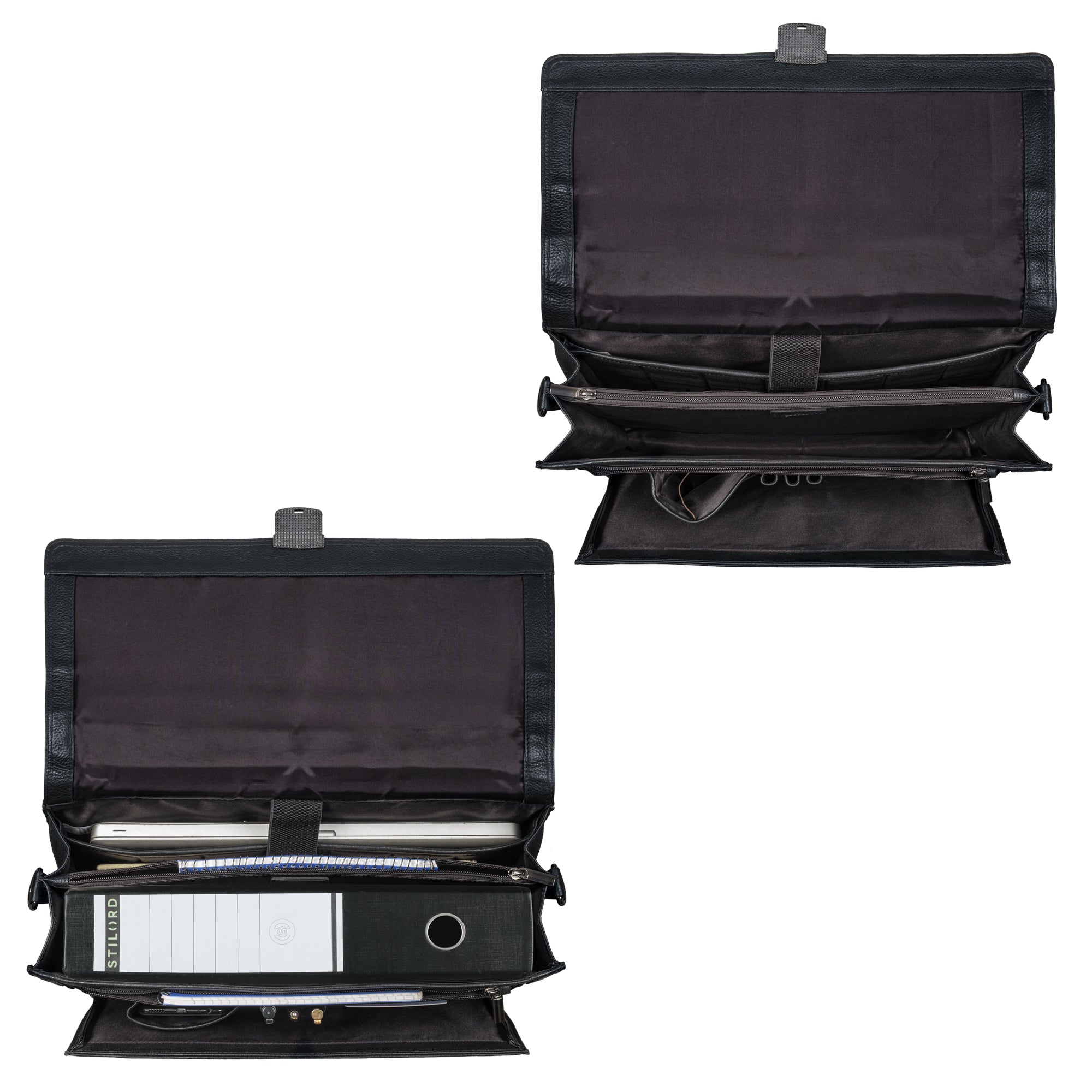 Leder Business Tasche Herren schwarz