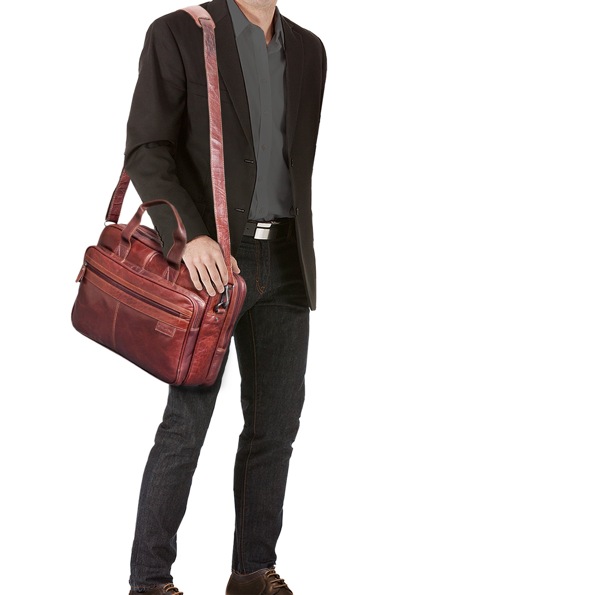 vegetabil gegerbte Business Ledertasche