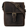 "Martinez" Lille Læder Herrentaske Skuldertaske Vintage Messenger