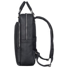Großer Laptoprucksack Schwarz mit stilvollen Henkeln 