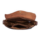 Klassische Leder Handtasche Sonnen Motiv
