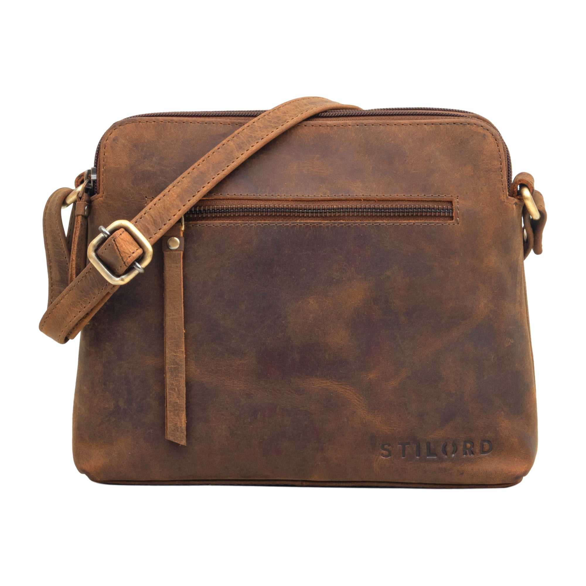 Braune Leder handtasche Damen Ausgehtasche