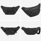 Schwarze Bauchtasche diebstahlsicher Leder schwarz Herren