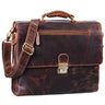 "Carter" vintage business-taske i læder, stor