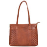 "Verena" Læder Shopper Taske til Kvinder Skuldertaske Flettet Design