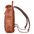 Rucksack braun Echtleder Rolltop