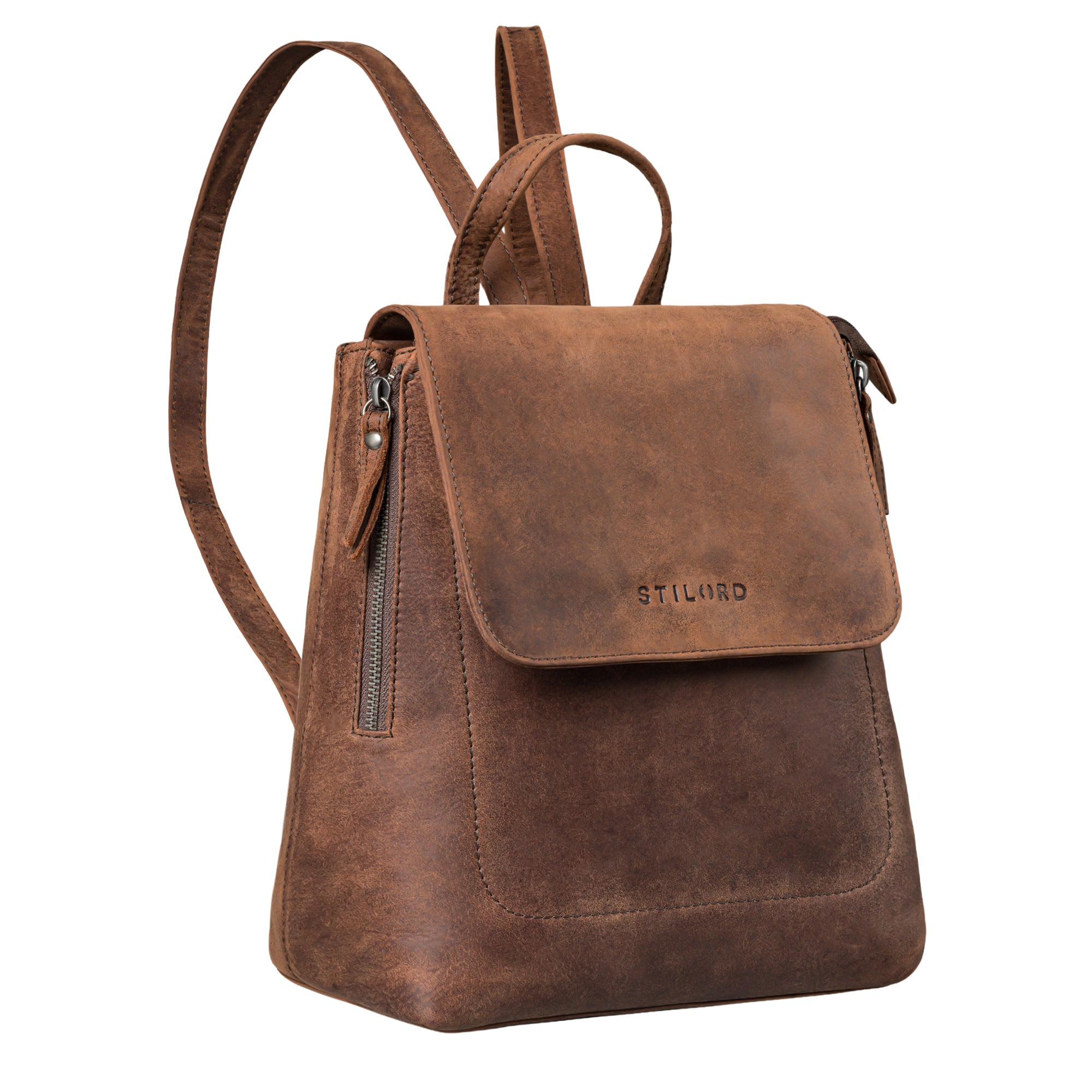 Damenrucksack klein Echtleder in braun