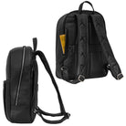 Herren Echtleder Rucksack schwarz