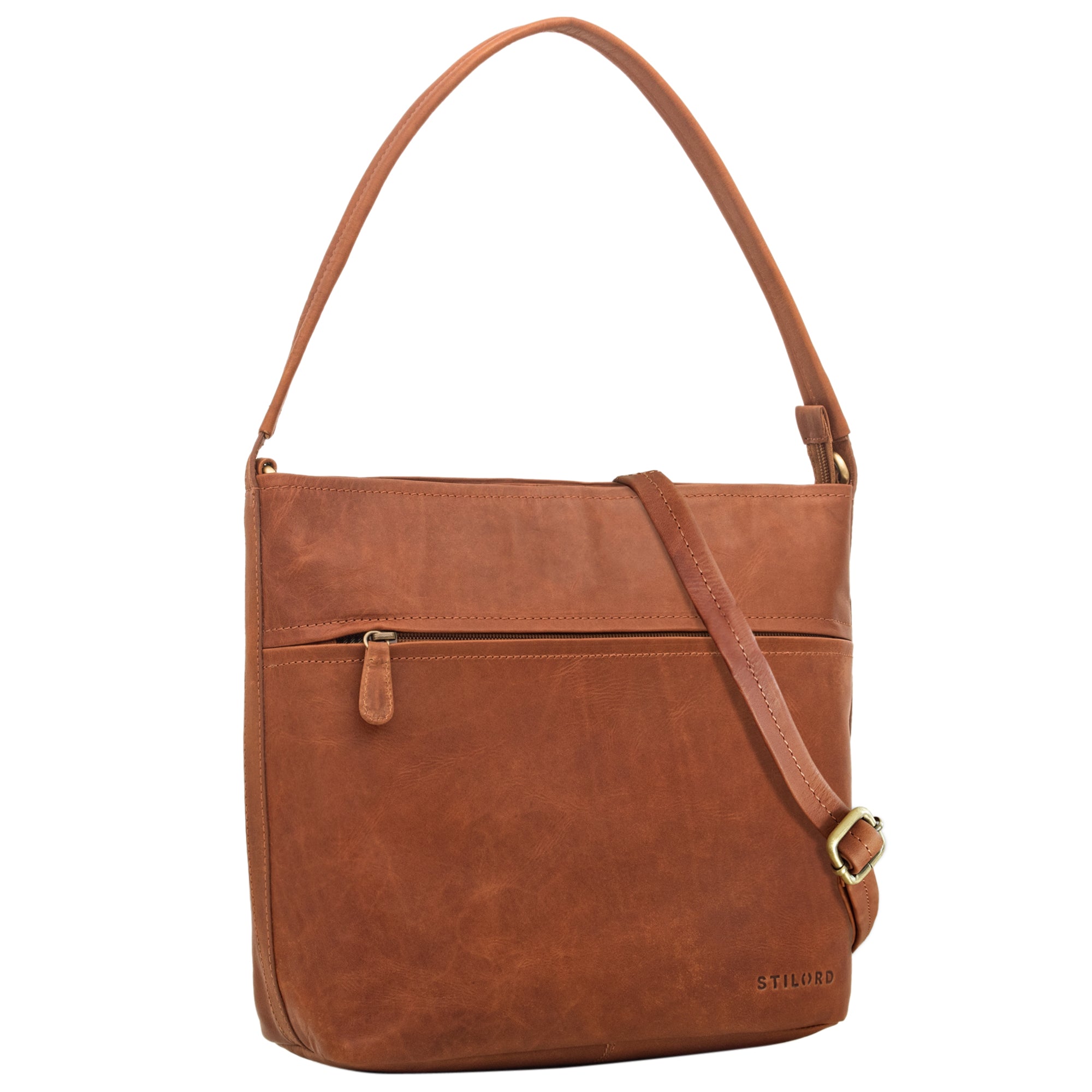 Leder Shopper braun