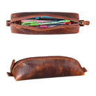 Stifteetui Leder Im Vintage Design