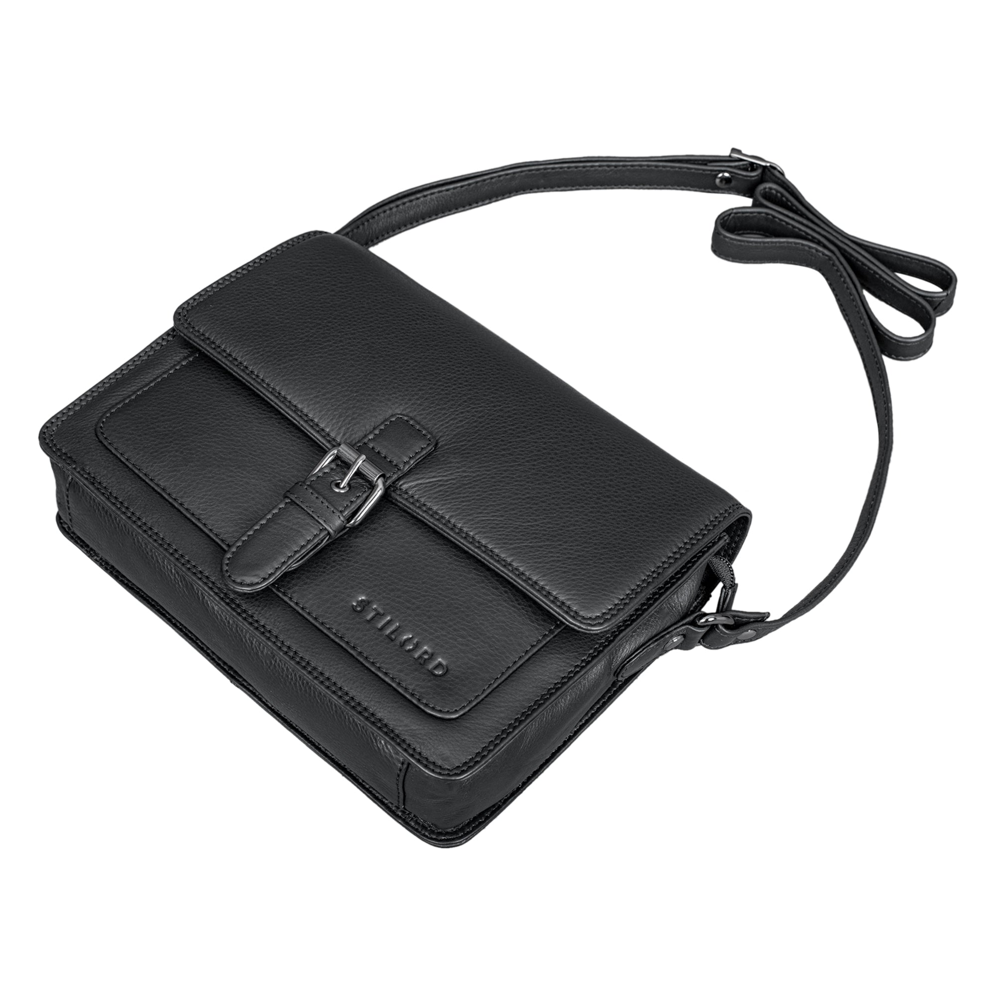 Schwarze Handtasche Leder