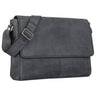 "Oskar" Skuldertaske i Læder 15" Laptop Business Vintage
