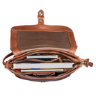 Leder Handtasche cognac braun