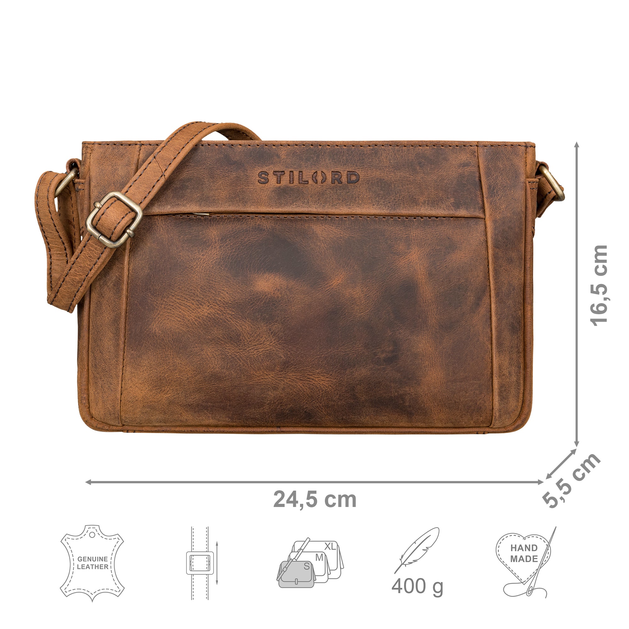 Echtleder Handtasche für Damen als Umhängetasche