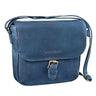 Umhängetasche Damen blau Handtasche Leder