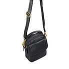 Männer Handtasche aus schwarzem Leder
