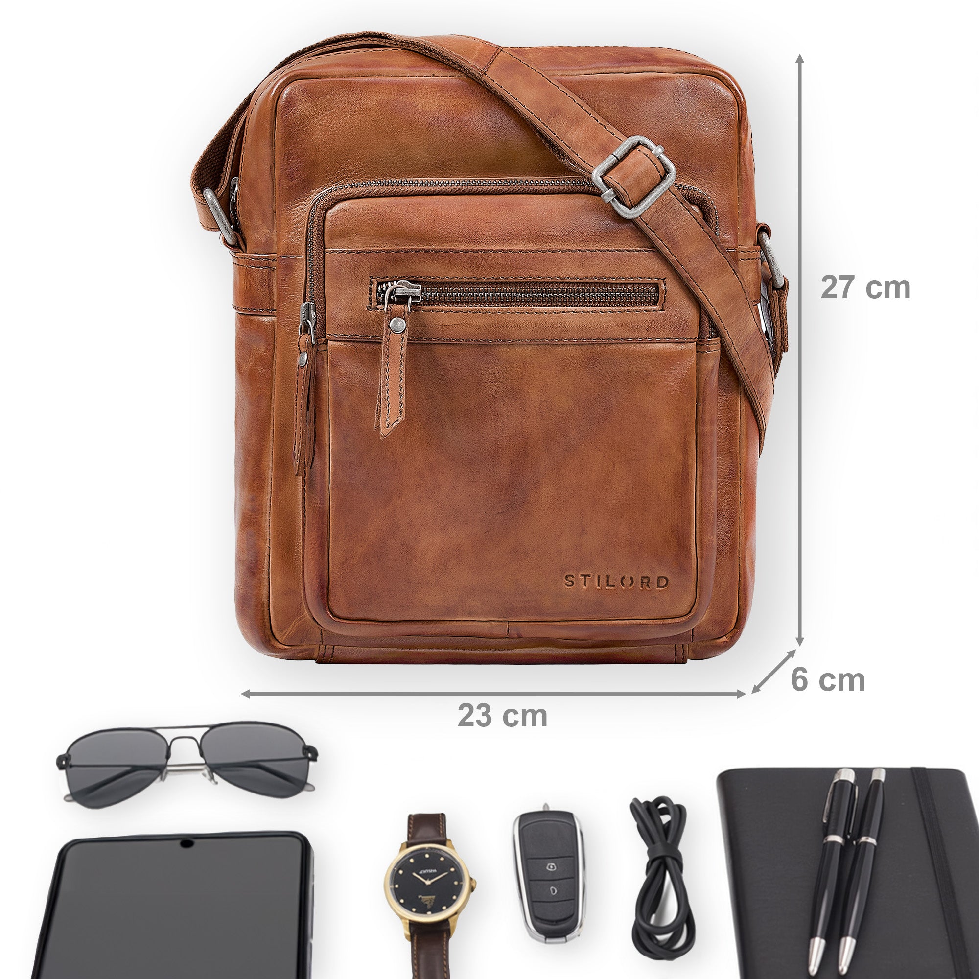 Echtleder Handtasche Herren Vintage