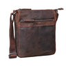 "Aspen" Lille vintage skuldertaske i læder