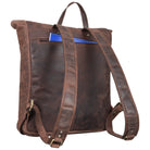Laptop Rucksack Leder Herren braun
