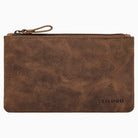 Braune Herren Banktasche Leder Retro Klein