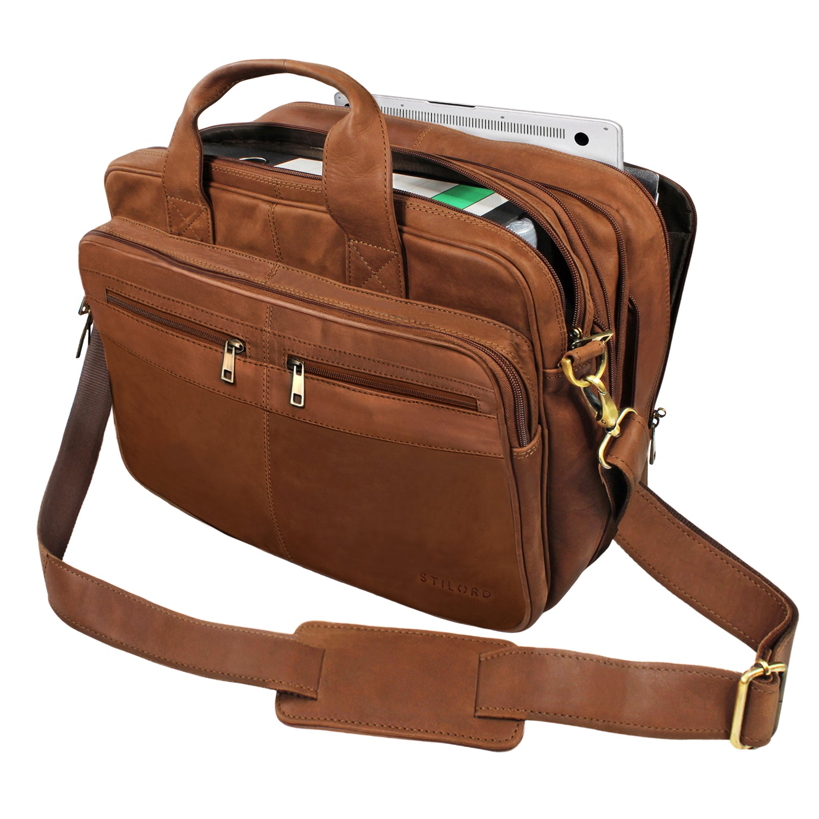 Herren Lehrertasche Vintage Leder
