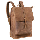Tagesrucksack Herren Leder braun