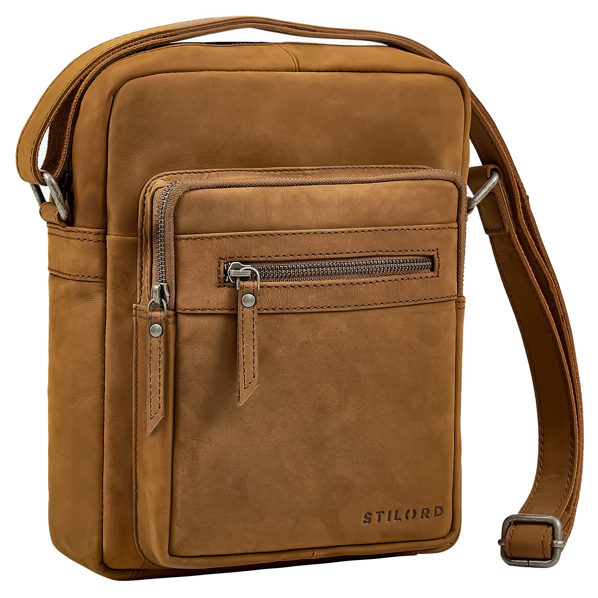 Tasche zum Umhängen Herren Leder braun
