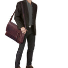 Große Herrentasche zum Umhängen Leder