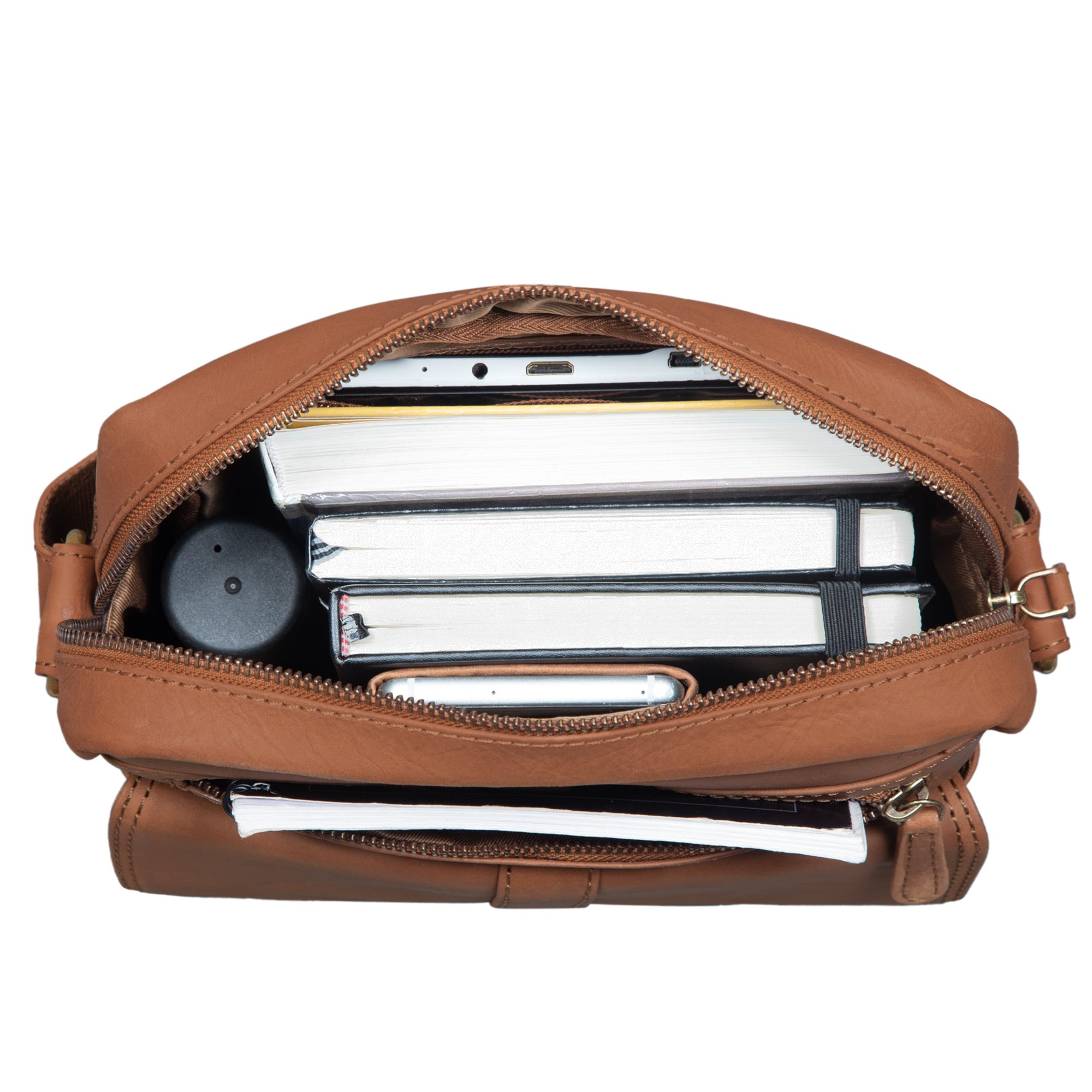 Herren Tasche Leder Klein braun