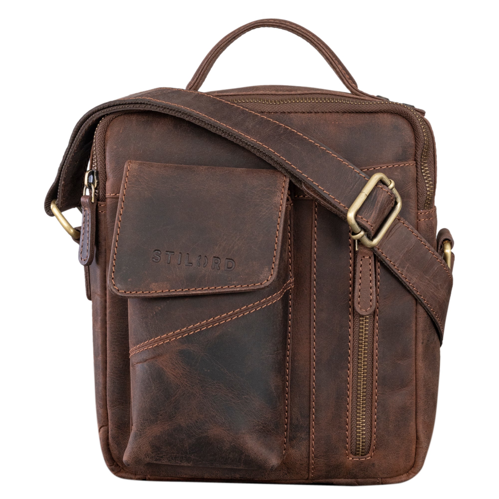 Ledertasche klein Herren braun